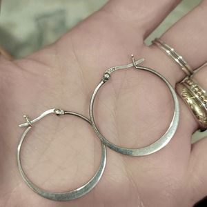 Sterling silver hoops